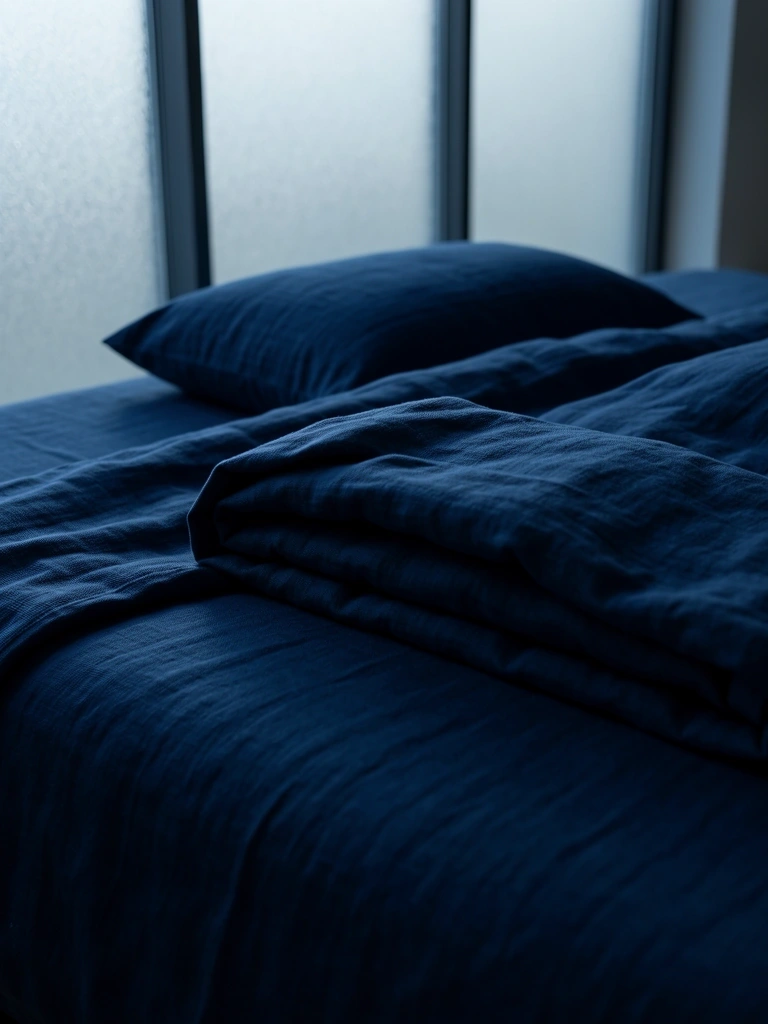 Detail tmavej ľanovej látky